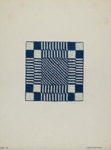 Coverlet (Section of), c. 1940. Creator: Ruth M. Barnes.