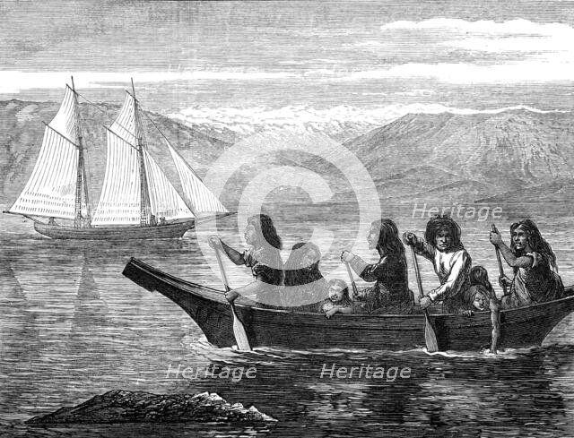 Native canoe, off the coast of British Columbia, 1872. Creator: Unknown.