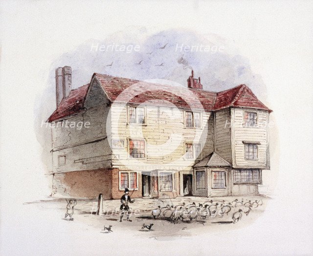 Islington Green, London, c1840. Artist: Frederick Napoleon Shepherd