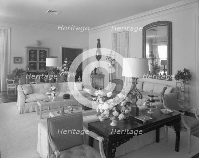 Dr. and Mrs. Leon Levy, residence at 1409 S. Ocean Blvd., Palm Beach, 1959. Creator: Gottscho-Schleisner, Inc.