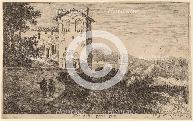 For dalla porta pia (Villa outside the Porta Pia). Creator: Herman van Swanevelt.