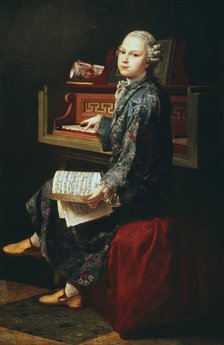 'Young Musician at the Harpsicord'. Artist: Unknown