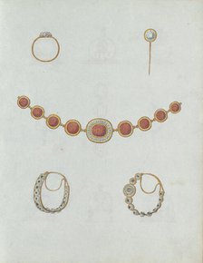Five jewels including one ring, c.1800-c.1810. Creator: Carl Friedrich Bärthel.