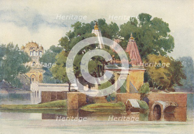 'A Temple in the Tank at Thanesar', c1880 (1905). Creator: Alexander Henry Hallam Murray.