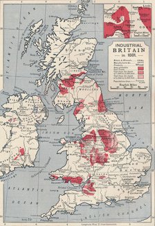Map of industrial Britain in 1881, 1906. Artist: Unknown.