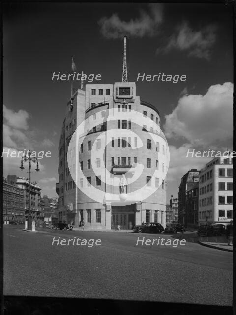 Broadcasting House, Portland Place, Marylebone, City of Westminster, London, 1945-1960. Creator: Margaret F Harker.