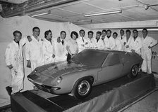 1966 Lotus Europa Series 1 prototype in factory. Creator: Unknown.