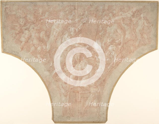 Vulcan Forging the Darts of Cupid, 1552-56. Creator: Francesco Primaticcio.