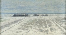 Winter Landscape. Scene from Öland, 1890s. Creator: Per Ekstrom.
