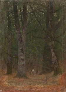 Man in the Woods, 1890-1900. Creator: Ladislav Mednyanszky.