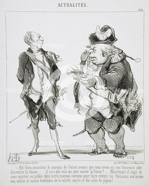 Eh! bien, monsieur le marquis de Guizot..., 1851. Creator: Honore Daumier.