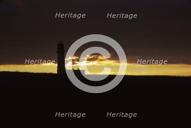 Flamborough Head, Lighthouse at Evening, 20th century. Artist: CM Dixon.