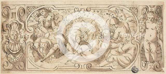Design for Decorative Frieze with Joseph Interpreting His Dream to His Brothers, n.d. Creator: Unknown.