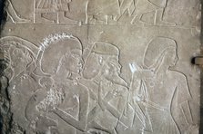 Egyptian relief of prisoners. Artist: Unknown