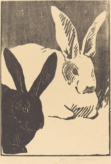 Rabbits (Les Lapins), 1893. Creator: Henri-Charles Guerard.