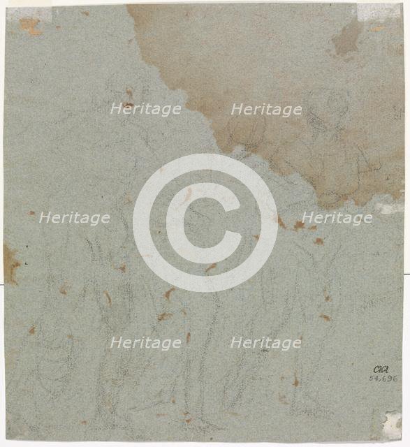 Sketch for Lot and His Daughters, 1600s. Creator: Pietro da Cortona (Italian, 1596-1669), circle of.