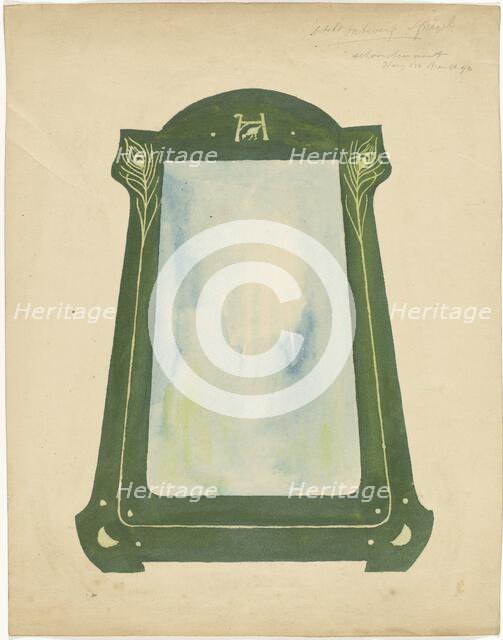 Design for a mirror, 1887-1911. Creator: Gustaaf Frederik van de Wall Perné.