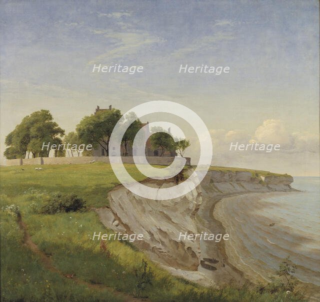 Hojerup Church on the Cliffs of Stevns, Zealand, 1842. Creator: Peter Christian Thamsen Skovgaard.