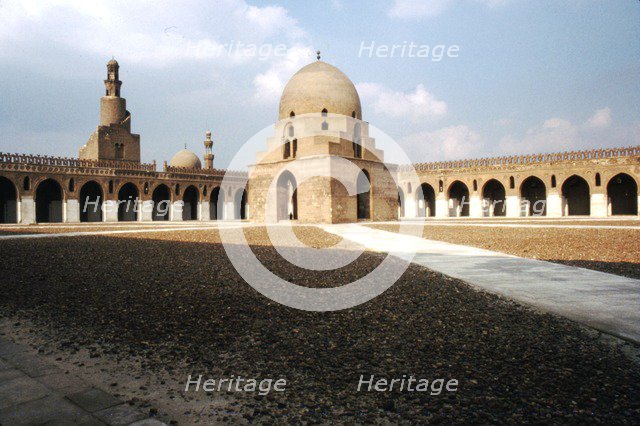 Central Court, Mosque of Ibn Tulun, Built AD 876-879, Cairo, c20th century.  Artist: CM Dixon.