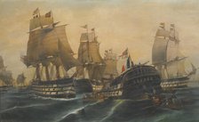 The Battle of Trafalgar. Artist: Volanakis, Constantinos (1837-1907)
