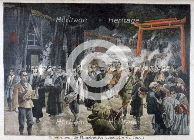 Funeral of the Empress Dowager of Japan, 1897. Creator: F Meaulle.
