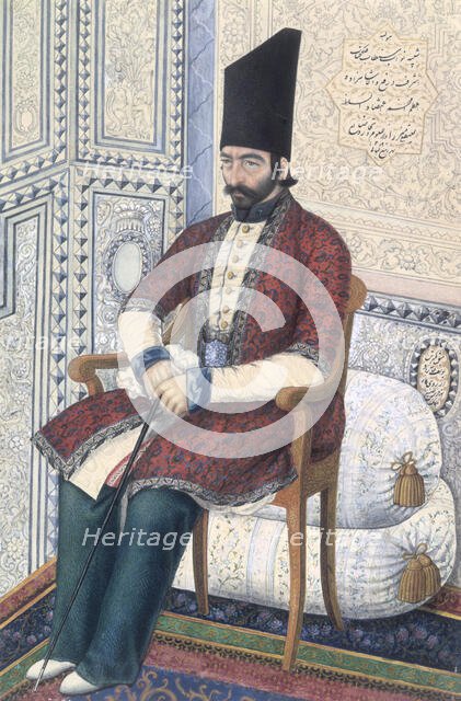 Portrait of Ali Quli Mirza, 1863. Creator: Yusuf.