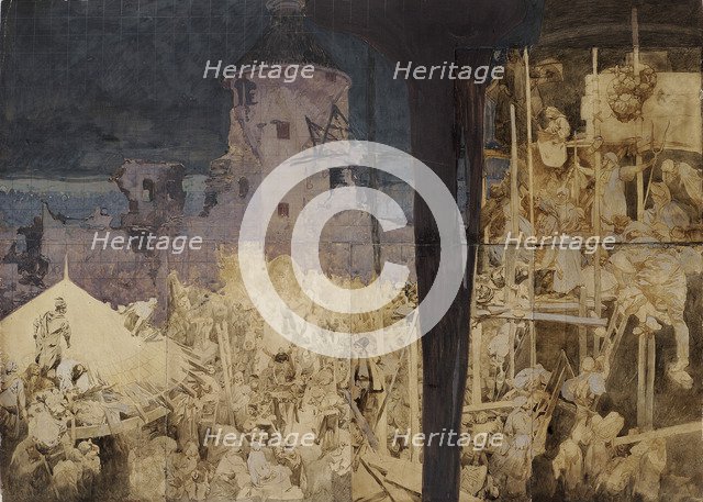 Study for The Slav Epic. The Defense of Sziget by Nicholas Zrinsky.