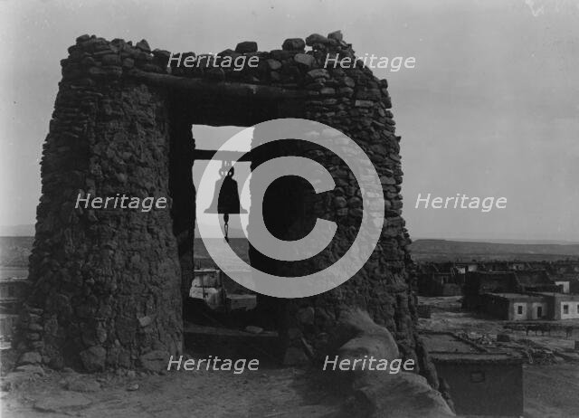 Acoma belfry, c1905. Creator: Edward Sheriff Curtis.