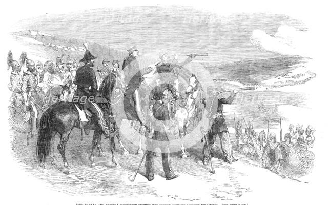 Lord Raglan and General Canrobert visiting the French Outposts opposite Sebastopol, 1854. Creator: Unknown.