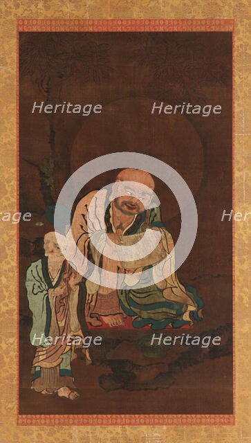 A Luohan and an attendant, Ming dynasty, 1368-1644. Creator: Unknown.