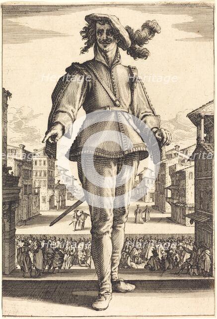 Il Capitano, or L'Innamorato, 1618/1620. Creator: Jacques Callot.