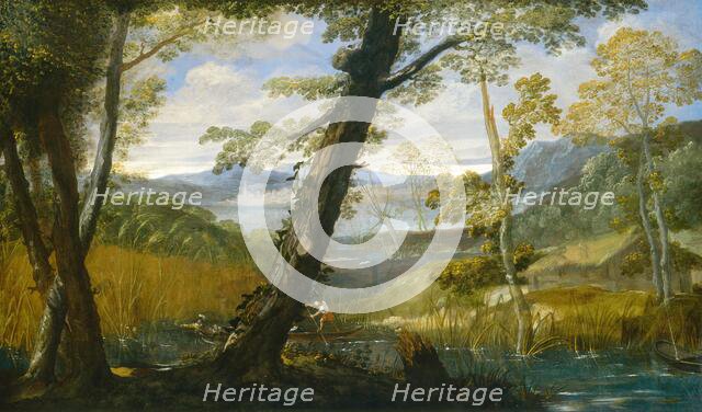 River Landscape, c. 1590. Creator: Annibale Carracci.