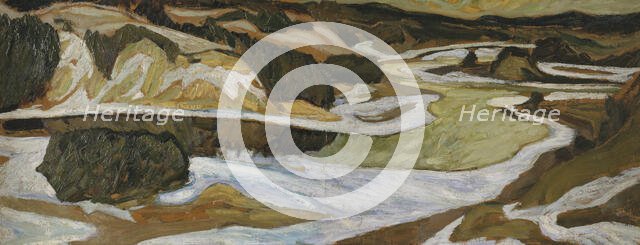 The River Ångermanälven, 1930. Creator: Helmer Osslund.