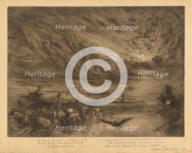 Les Esprits des Villes Mortes (Spirits from the Cities of the Dead), 1885. Creator: Felix Hilaire Buhot.