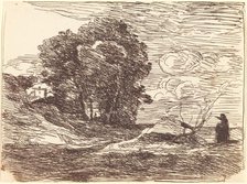 Poet's Dwelling (La Demeure du poete), 1871. Creator: Jean-Baptiste-Camille Corot.
