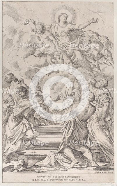 Plate 2: the Assumption of the Virgin, 1678. Creator: Giuseppe Maria Mitelli.