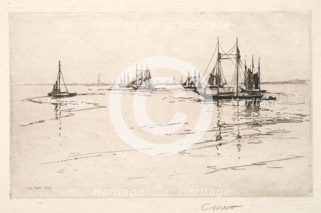 Buttermilk Channel, New York, 1889. Creator: Charles Adams Platt (American, 1861-1933).