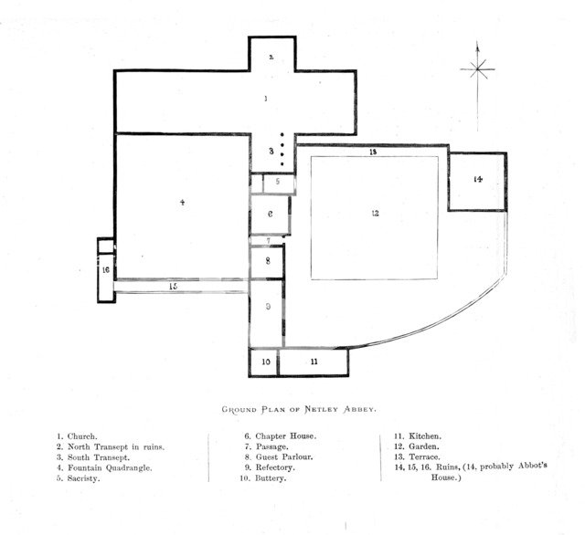 'Ground Plan of Netley Abbey', 1897. Artist: Alexander Francis Lydon.