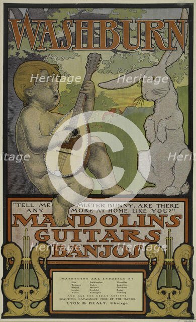 Washburn mandolins guitars banjos, c1895 - 1917. Creator: Unknown.