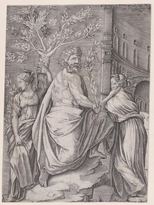 The Man with a Laurel Branch, ca. 1514-36. Creator: Agostino Veneziano.