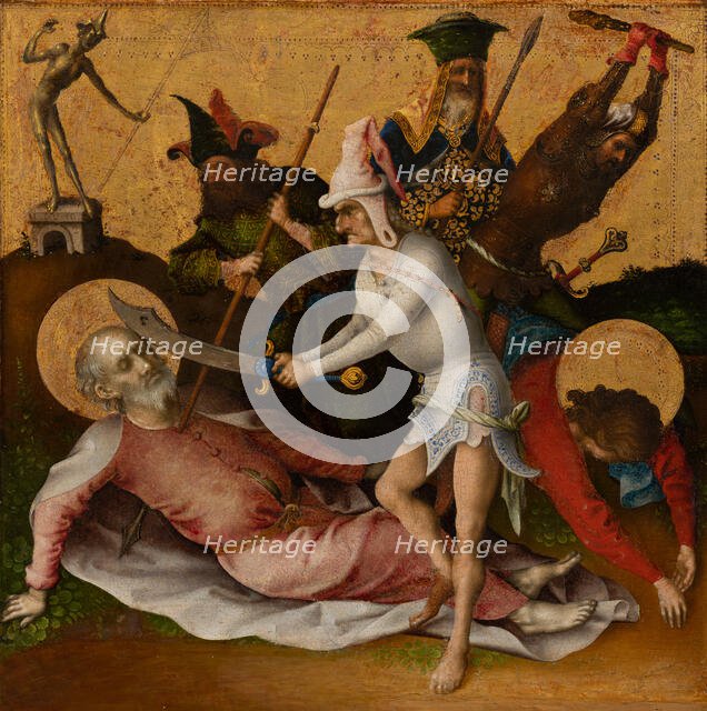 Martyrdom of Saints Simon and Judas, after 1435.  Creator: Stephan Lochner.