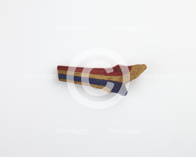 Fragment of an inlay: part of a feather headdress(?), Ptolemaic Dynasty or Roman Period, 305 BCE-14  Creator: Unknown.