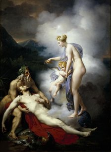 Venus Pouring a Balm on the Wound of Aeneas, c. 1805-1810. Creator: Blondel, Merry-Joseph (1781-1853).