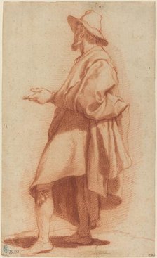 Standing Man Wearing a Cloak and Hat, c. 1602. Creator: Matteo Rosselli.