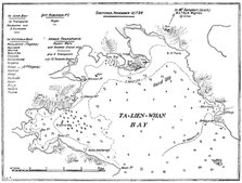 Plan of Ta-Lien-Whan Bay, captured by the Japanese on November 5, 1894, (1895). Creator: Carl Hentschel.