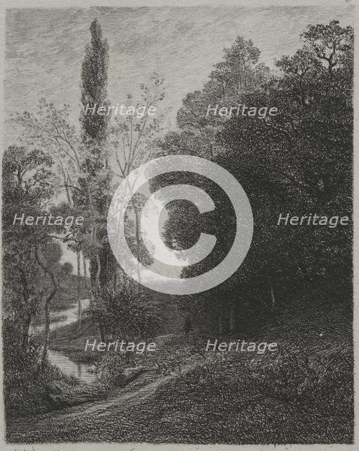 Banks of the River Cousin, 1850. Creator: Charles François Daubigny (French, 1817-1878); Auguste Delâtre.