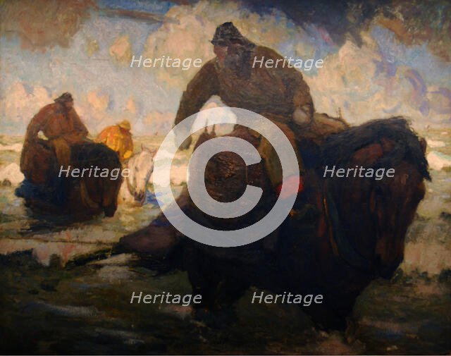 Shrimpers, late 19th-early 20th century. Creator: Albert Crahay.