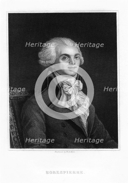Maximilien Robespierre, one of the leaders of the French Revolution, 19th century. Artist: WH Mote