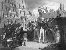 Surrender of the Spanish ship 'San Josef' after the Battle of Cape St Vincent, 1797. Artist: Unknown