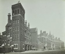 London Fire Brigade Headquarters, seen from the street, Southwark, London, (c1900-c1935?). Artist: Unknown.